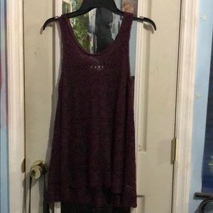 Pink Republic loose tank, burgundy